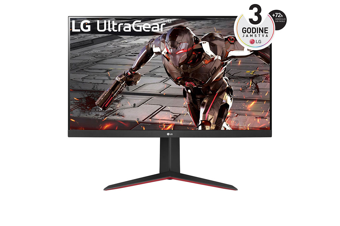 LG 31,5'' Ultragear™ QHD 165Hz gaming monitor s HDR10 i FreeSync™ Premium, prikaz prednje strane, 32GN650-B