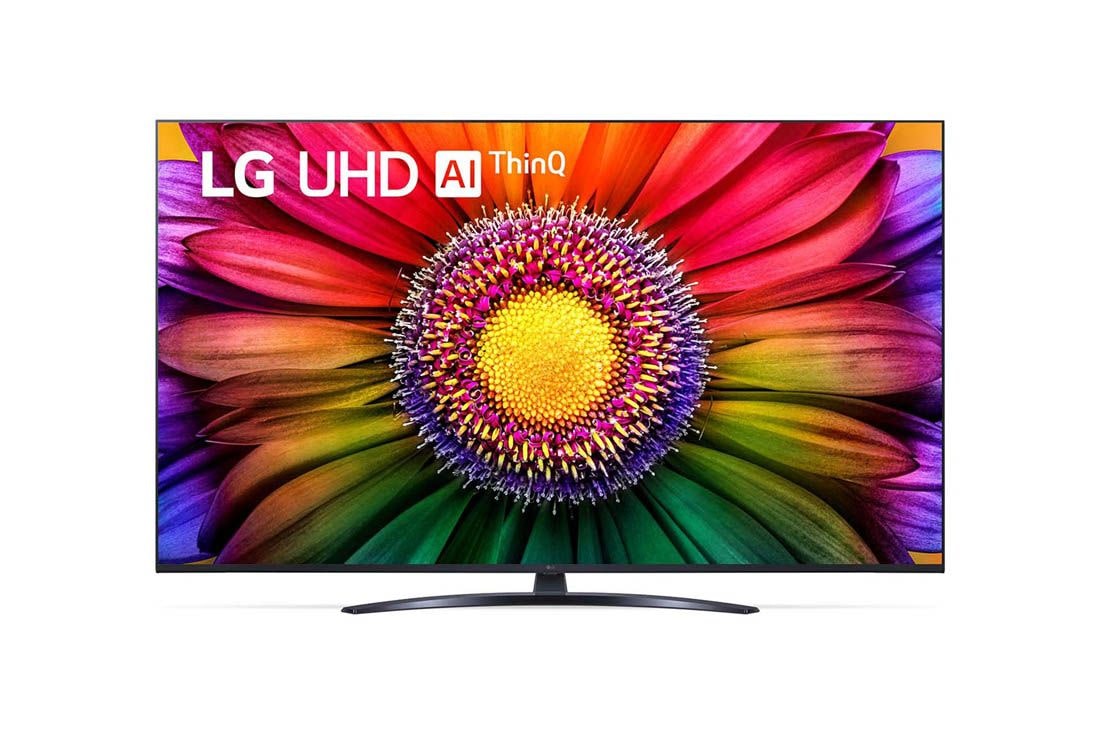 LG UHD UR81 4K pametni televizor od 50 inča, 2023, Prikaz prednje strane televizora LG UHD, 50UR81003LJ
