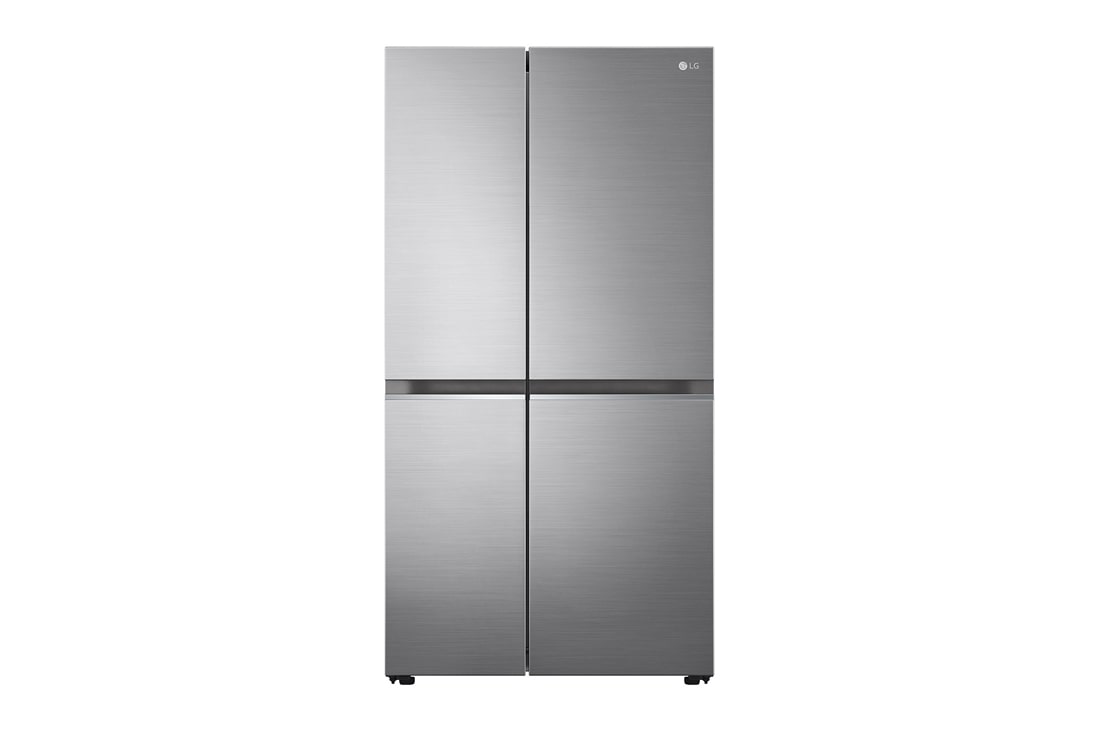 LG Side-by-Side hűtőszekrény, DoorCooling+™ technológia, 655L kapacitás, Elölnézet, GSBV70PZTE