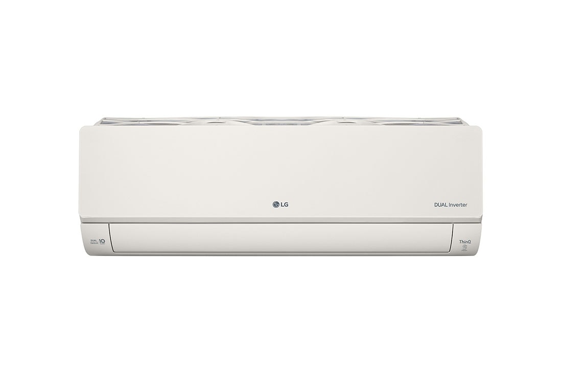 LG Stílusos ARTCOOL™ légkondicionáló DUAL Inverter technológiával, bézs színben, Elölnézet, AB18BK