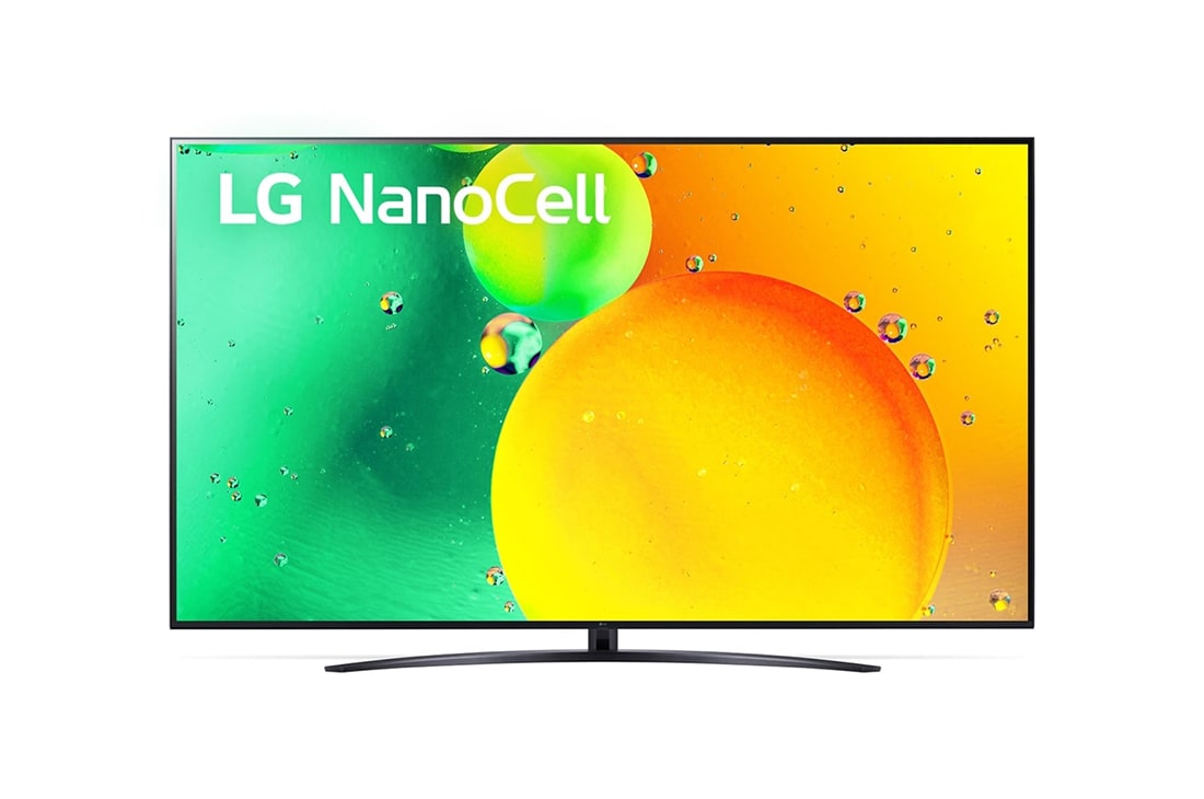 LG NanoCell 70'' NANO76 4K TV HDR Smart (178 cm), Az LG NanoCell TV elölnézete, 70NANO763QA