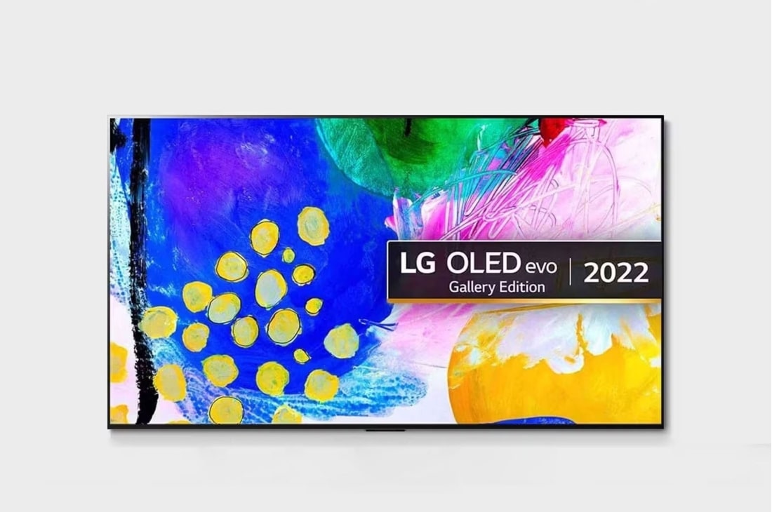 LG تلفزيون OLED G2  بحجم 65 بوصة من LG، تصميم سينمائي بدقة 4K والمزود بتقنية  Cinema HDR ونظام تشغيل webOS بالإضافة الى تقنية ThinQ AI للتلفزيون الذكي وتقنية تعتيم البكسل وتصميم حواف رفيعة لتناسب الجدار., Front View, OLED65G26LA