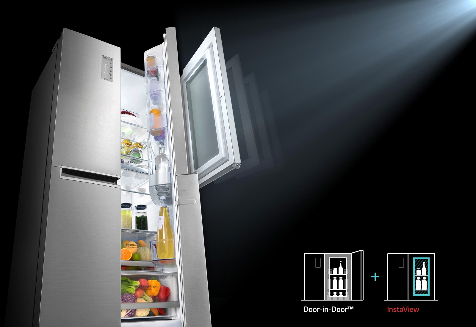 LG Instaview Refrigerator Door in Door GCX267PHS LG Levant