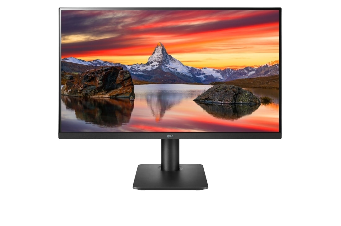 LG 27'' IPS Full HD Monitor with 3-Side Virtually Borderless Design, front view, 27MP450-B