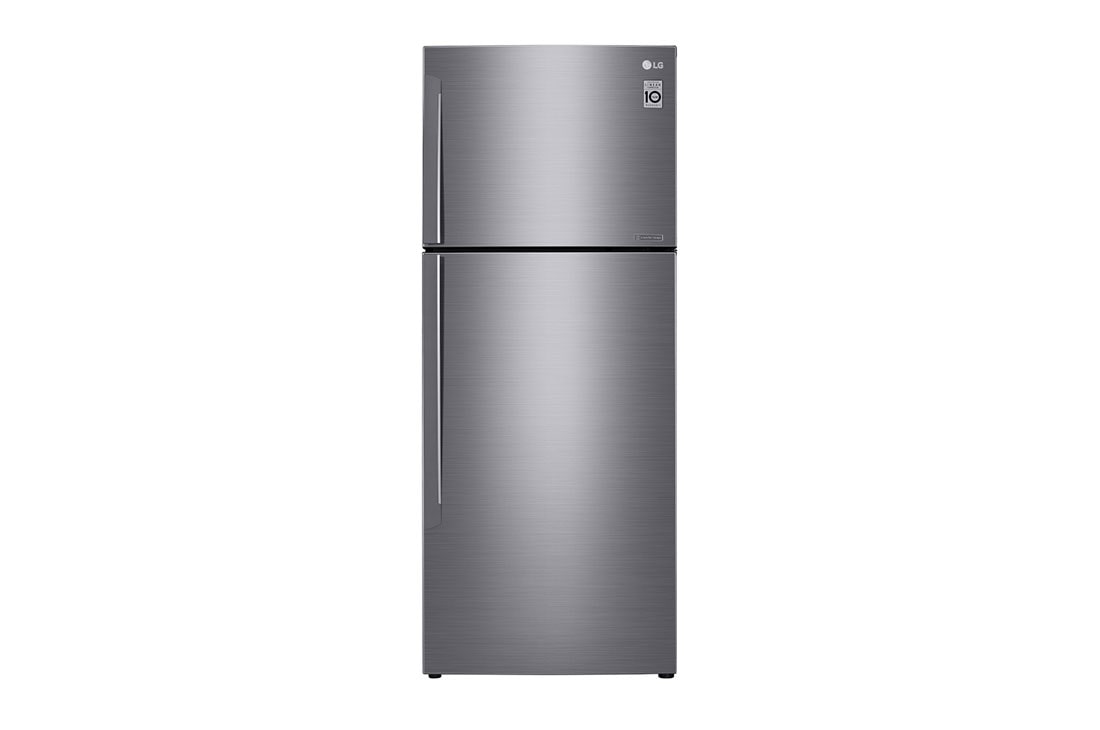 LG Top Mount Refrigerator, Smart Inverter, 438L, Silver, Front view, GR-C639HLCL