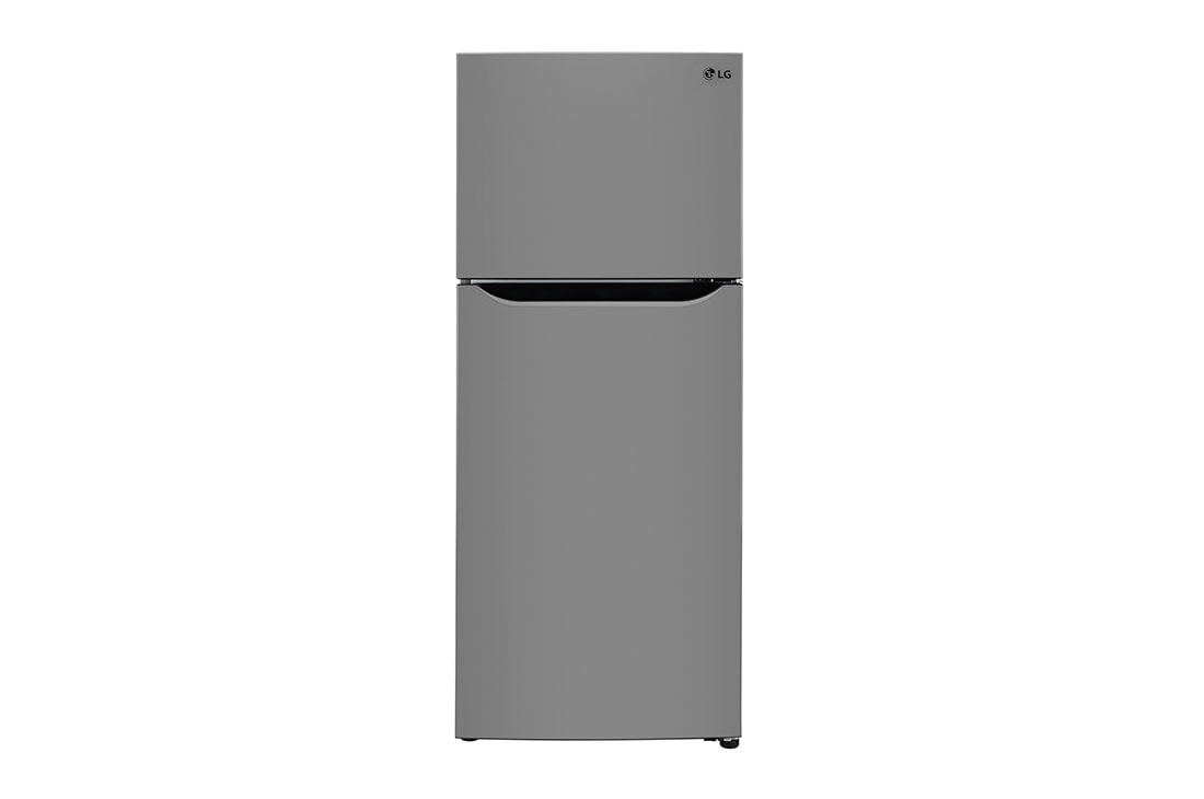 LG 260L Platinum Silver Top Freezer Top Mount Refrigerator, Front-View, GL-K272SLBB