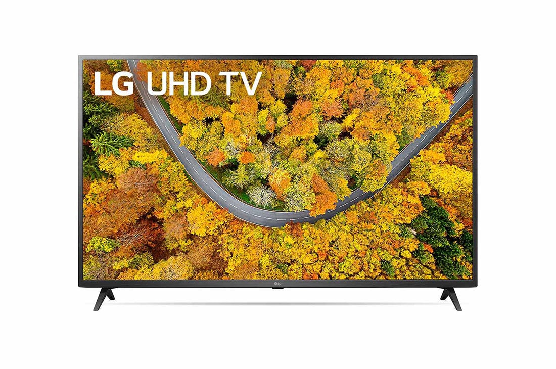 LG UP7550 50'' UHD 4K TV, front view with infill image, 50UP7550PTC