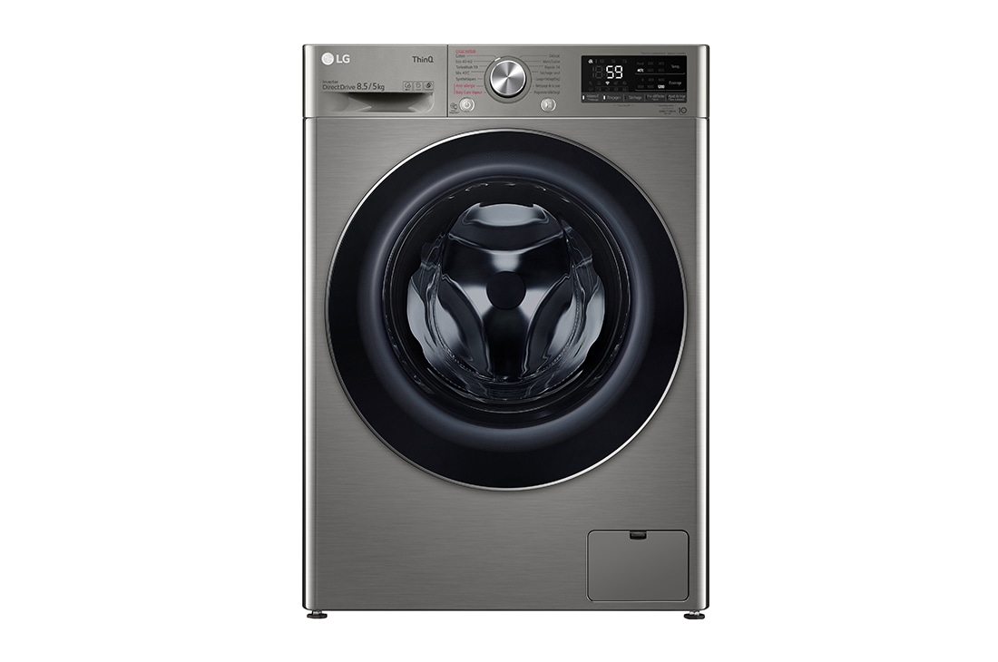 LG V500 serijos 8,5kg skalbimo mašina su džiovykle, gylis 47,5cm, F2DV5S8S2PE, F2DV5S8S2PE