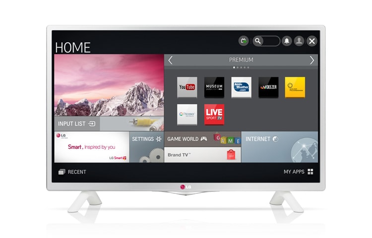 LG 28 colių Smart TV LED televizorius su „HD“ vaizdo kokybe ir išmaniąja energijos taupymo funkcija., 28LB490U