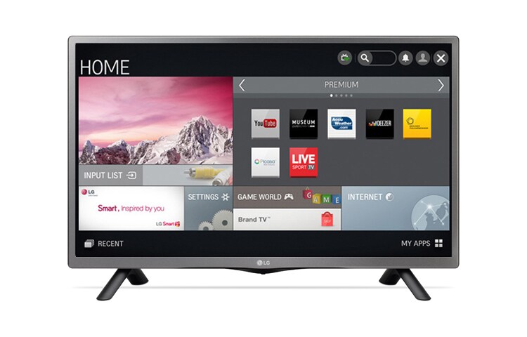 LG 28 colių Smart TV LED televizorius su „HD“ vaizdo kokybe ir integruotu „WiFi“., 28LF491U