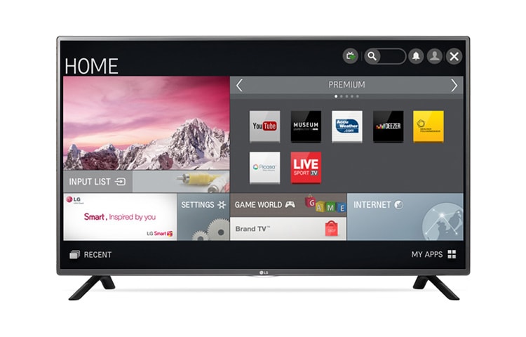LG 32 colių Smart TV LED televizorius su „Full HD“ vaizdo kokybe ir integruotu „WiFi“., 32LF580V