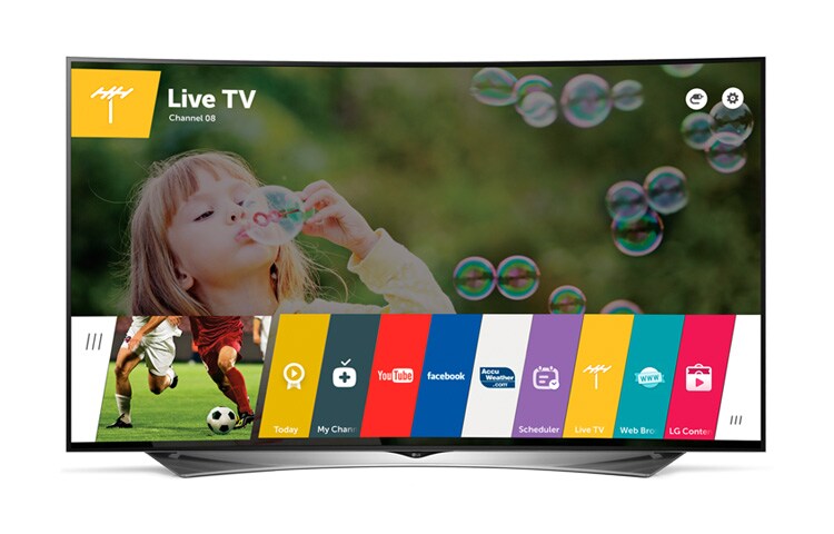 LG 79 colių lenktas „Ultra HD“ Smart TV televizorius su „WebOS“ ir „Magic Remote“ nuotolinio valdymo pultu., 79UG880V