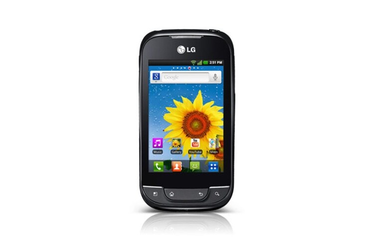 LG Optimus Net Android viedtālrunis ar 11,7 mm plānu dizainu, 800 MHz procesoru un 3 MP augstvērtīgu kameru., P690