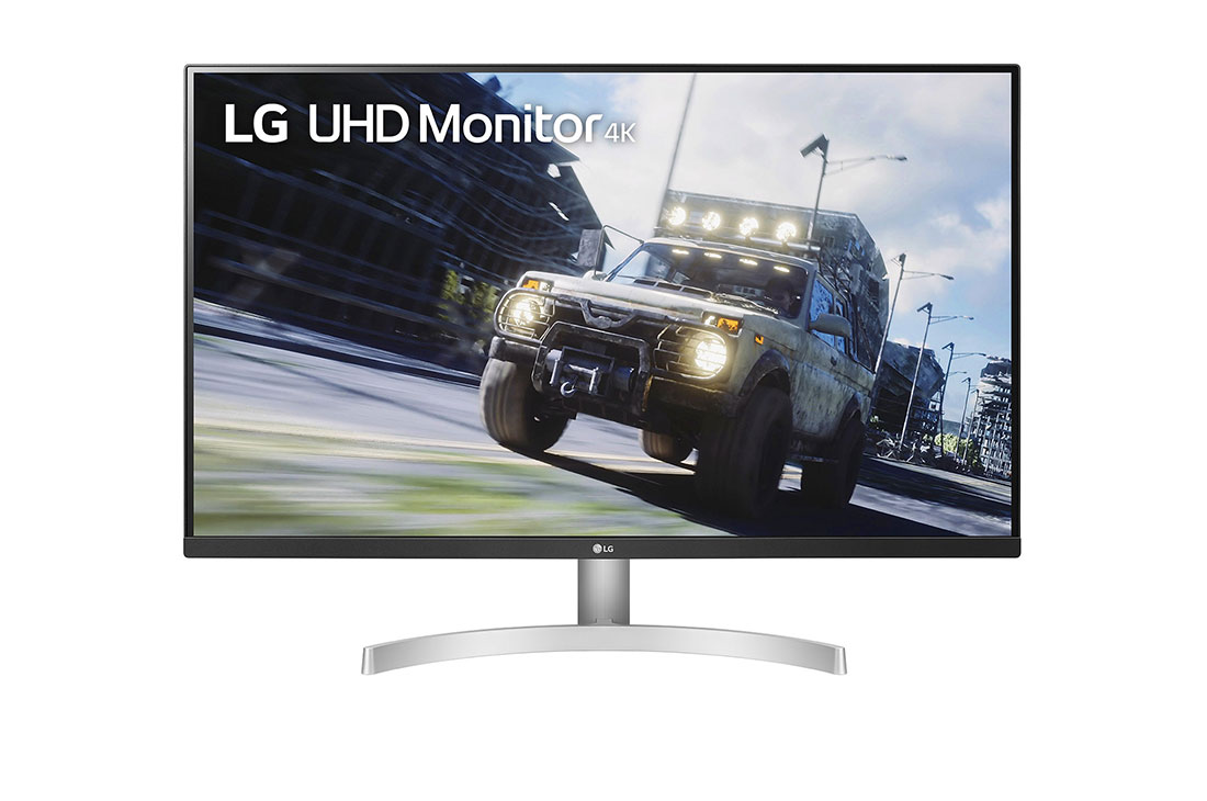 LG 31,5'' UHD 4K (3840 x 2160) HDR monitors, skats no priekšpuses, 32UN500-W