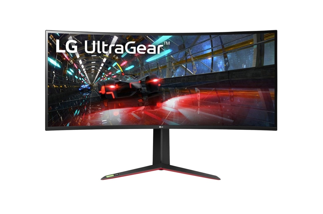 LG 38 collu UltraGear™ monitors spēlēm, skats no priekšpuses, 38GN950-B