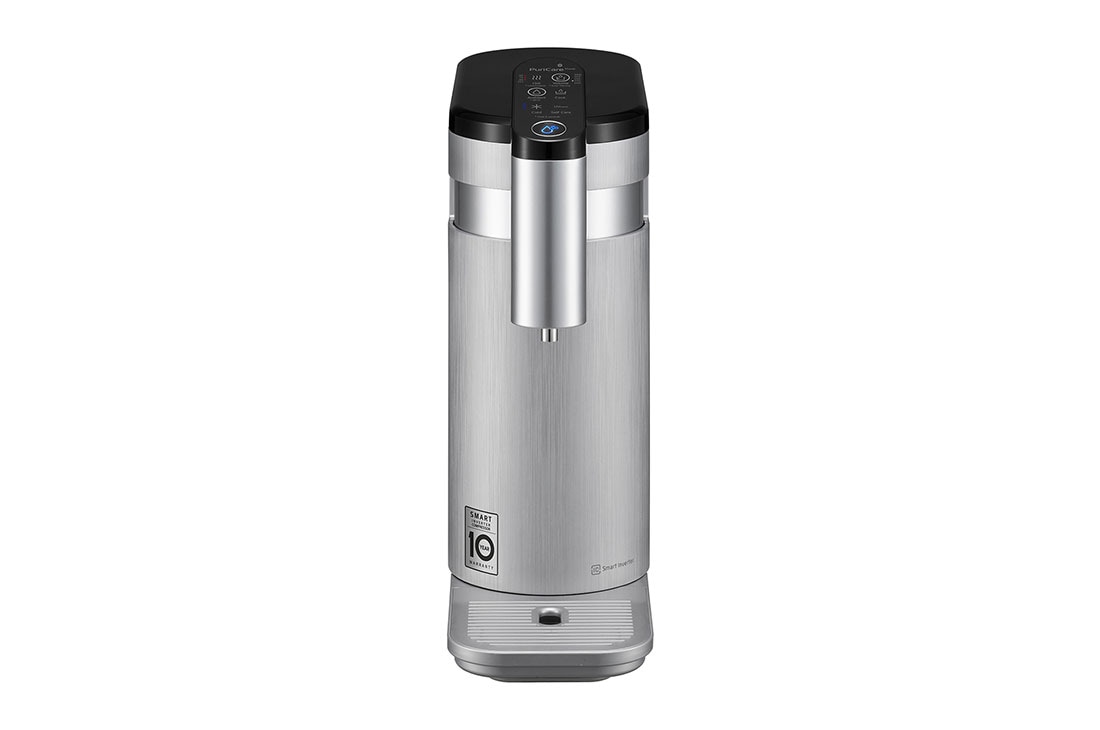 LG PuriCare™ Self-Service Tankless Water Purifier with 4-Stage Filtration Hot/ Cold / Ambient, Silver  , front view, WD516AN