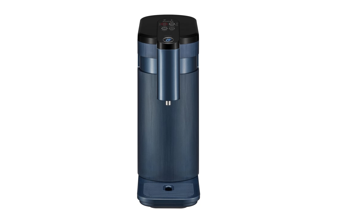 LG PuriCare™ Self-Service Tankless Water Purifier with 4-Stage Filtration Hot/ Ambient., Navy Blue, front view, WD216AN