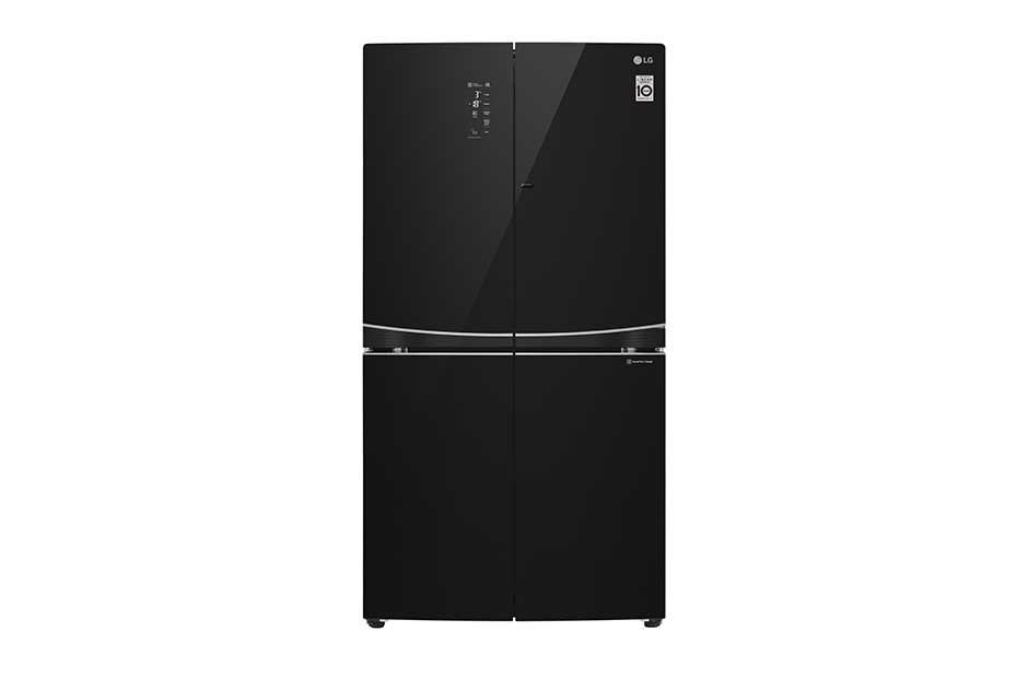 LG IEC Gross 725L Black Glass Multi-Door Refrigerators with Inverter Linear Compressor & Door in Door™, GR-M24FBGHL
