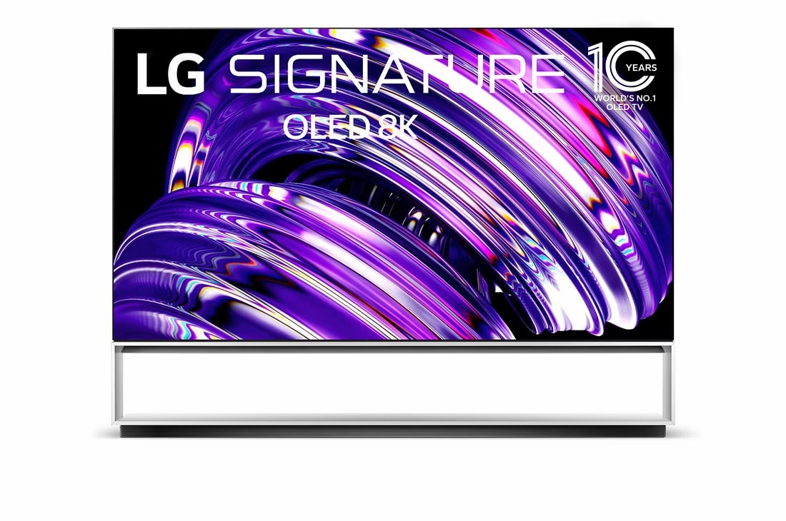 LG SIGNATURE Z2 88'' 8K Smart SELF-LIT OLED TV with AI ThinQ® (2022), Front view , OLED88Z2PSA