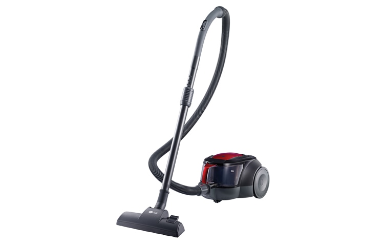 LG 1800W, Bagless Vacuum with Sani Punch, Carpet and Floor Nozzle, Steel telescopic, VC3318Y