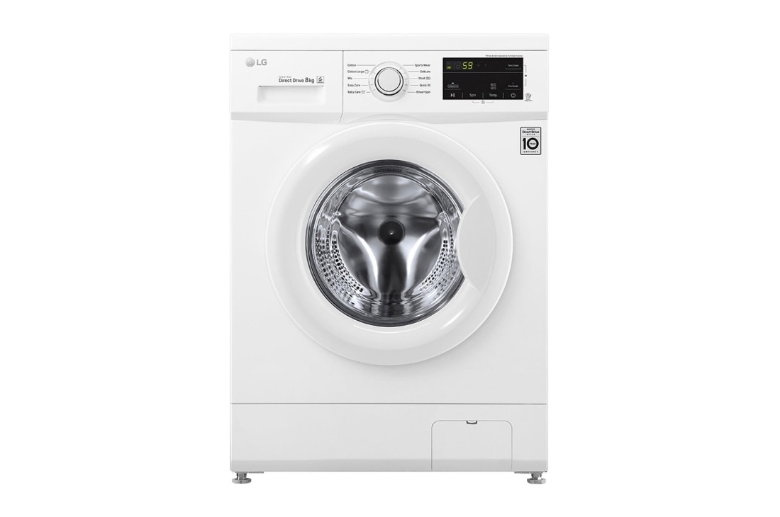 LG 8kg Front Load Washer with 6 motion Direct Drive, WD-MD8000WM