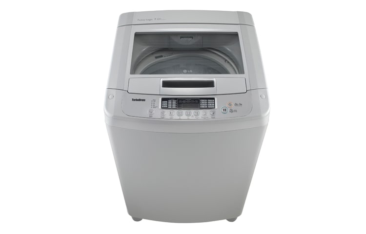 LG Free Silver 7kg Top Loader with Tempered Glass Lid, WF-SP700MF