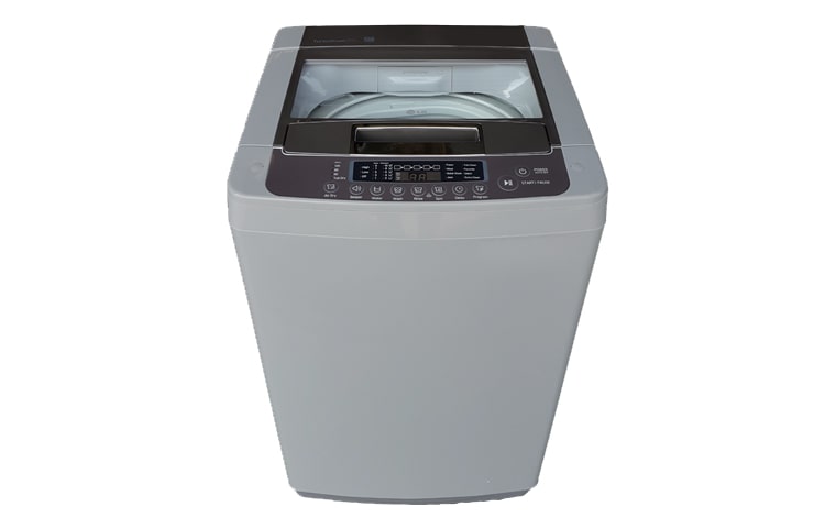 LG MID FREE SILVER 8KG TOP LOADER WITH TEMPERED GLASS LID, WF-SP80S