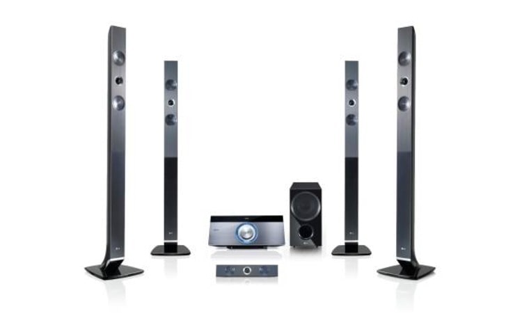 LG 3D Blu-ray™ Home Theater System met Smart TV, Wi-Fi Direct™, DLNA, LG Remote en Wall-mountable main unit & speakers, HX976TZW
