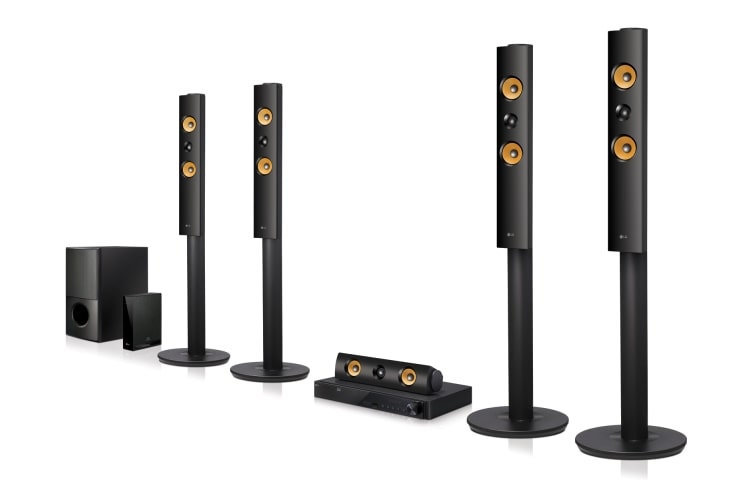 LG 5.1Ch Cinema 3D Beeld én geluid | Aramid fiber speakers | LG Smart TV | Premium content & LG Apps | Wi-Fi Direct™ | Draadloos audio streaming via Bluetooth™, LHB755W