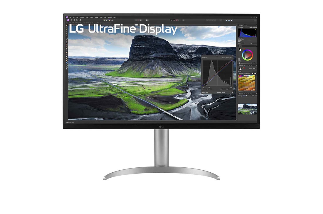 LG 32” UHD 4K IPS-scherm met 2000:1 contrastverhouding, vooraanzicht, 32UQ850V-W