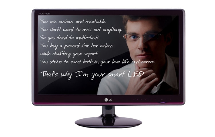 LG 23'' inch Premium LED LCD Monitor met LED backlight display, Two-way stand, Dual Web interface en 5ms responstijd., E2350V