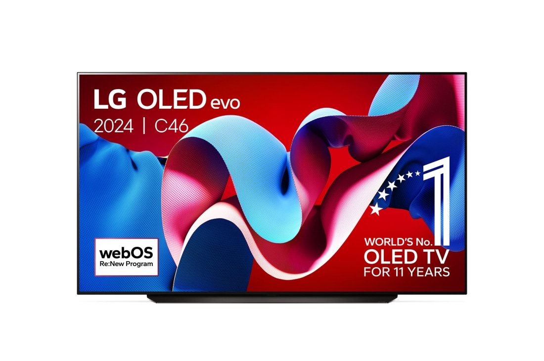 LG 83 inch LG OLED evo C4 4K Smart TV 2024 , Vooraanzicht, OLED83C46LA