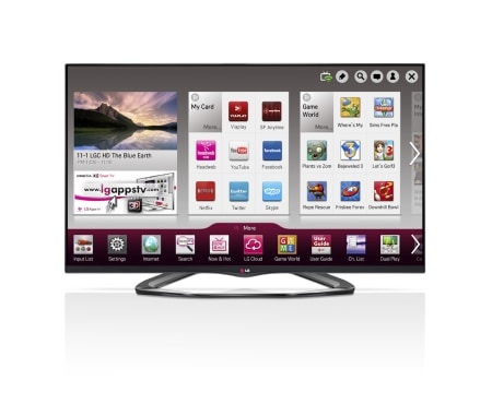 LG Svart 32-tommers SMART-TV med Magic Remote, 0,9 GHz dobbeltkjerneprosessor og 1,25 GB RAM. Cinema3D, Wi-Fi og DLNA. , 32LA660V