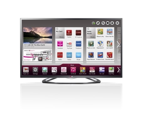 LG 42-tommers SMART-TV med kantbelyst LED-skjerm, 0,9 GHz dobbeltkjerneprosessor og 1,25 GB RAM. Cinema3D, Wi-Fi og DLNA., 42LA641V