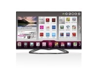  SMART Cinema 3D LED plus-tv. 0,9 GHz prosessor og 1,25 GB RAM, Wi-Fi, DLNA og Magic Remote. Ribbon Swivel-bordstativ i sort design. 