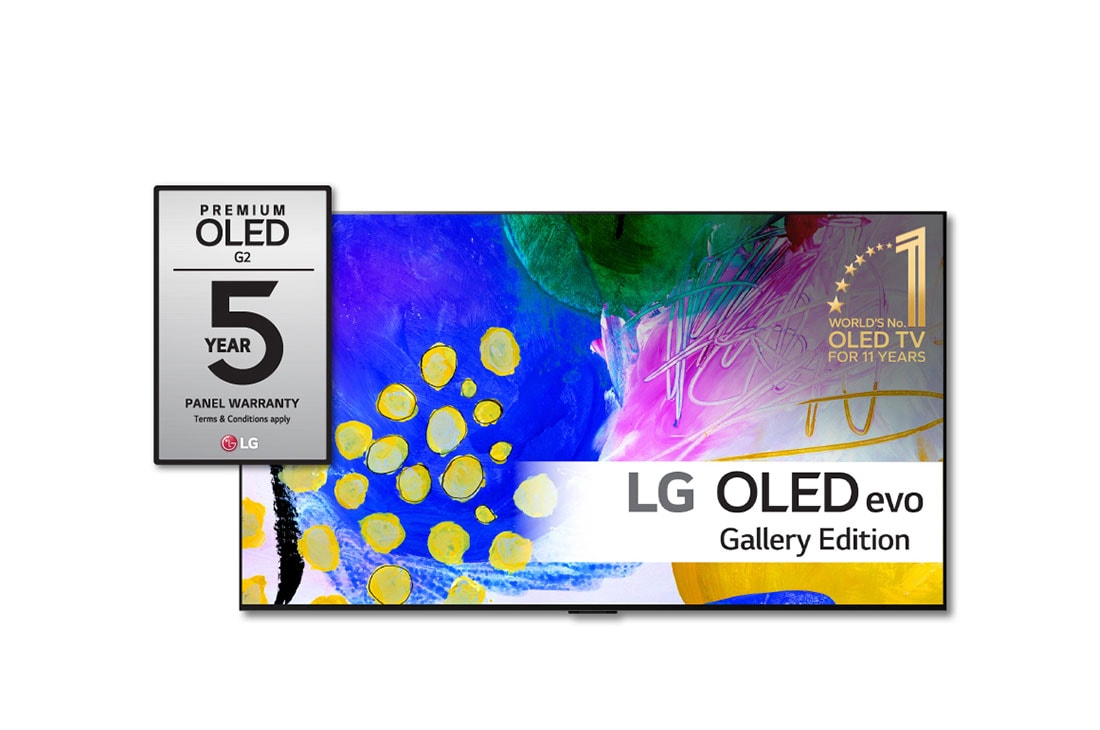 LG 65'' OLED G2 - OLED evo Gallery Edition 4K Smart TV - OLED65G26LA, Visning forfra, OLED65G26LA