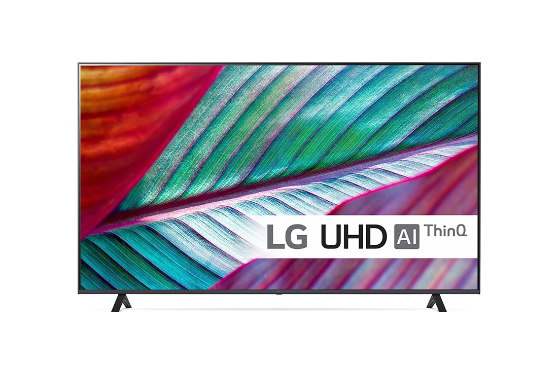 LG 75'' UHD UR76 - 4K TV (2023), LG UHD TV sett forfra, 75UR76006LL