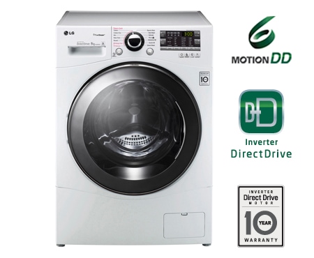 LG 1–8 kg Steam 6 Motion Direct Drive vaskemaskin, F14A8TDSA