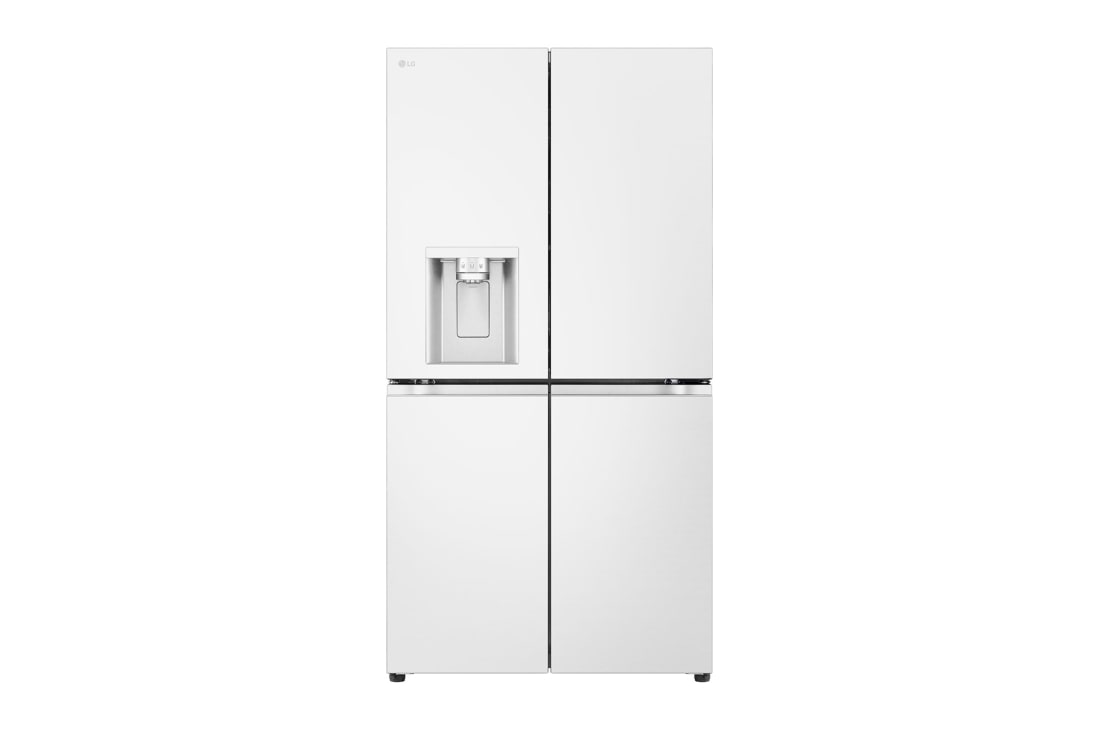 LG 637L French Door Fridge in Essence Matte White Finish, front view, GF-L700MWH