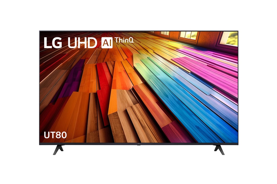 LG 55 Inch LG UHD UT80 4K Smart TV, Front view , 55UT80506LA