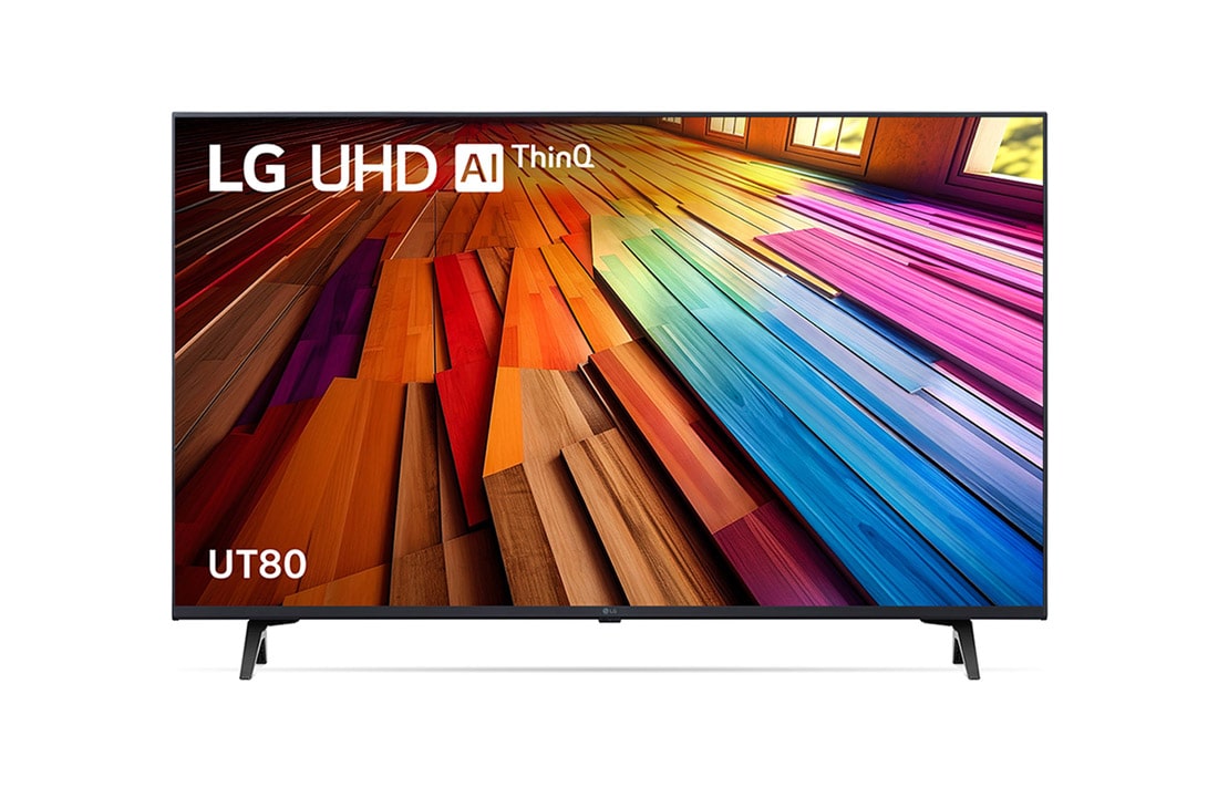LG 43 Inch LG UHD UT80 4K Smart TV, Front view , 43UT80506LA
