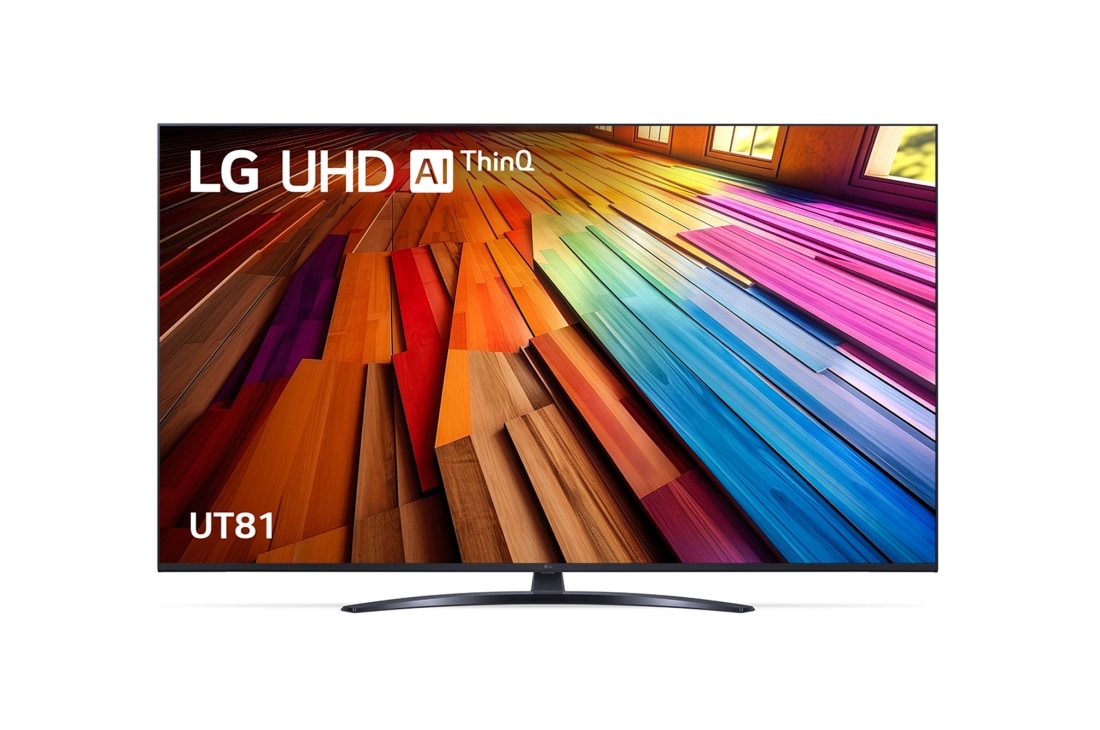 LG 55 Inch LG UHD UT81 4K Smart TV, Front view, 55UT81006LA