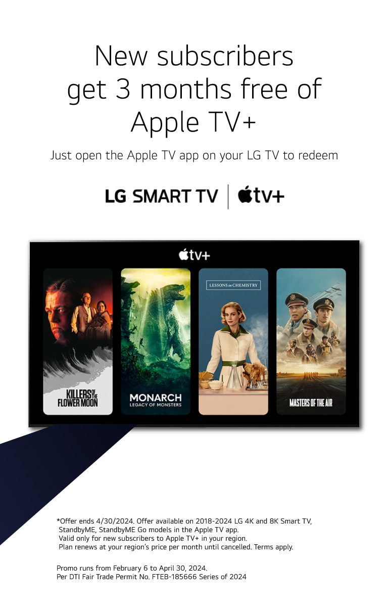 LG TV x Apple TV + 3 months Free Promotion