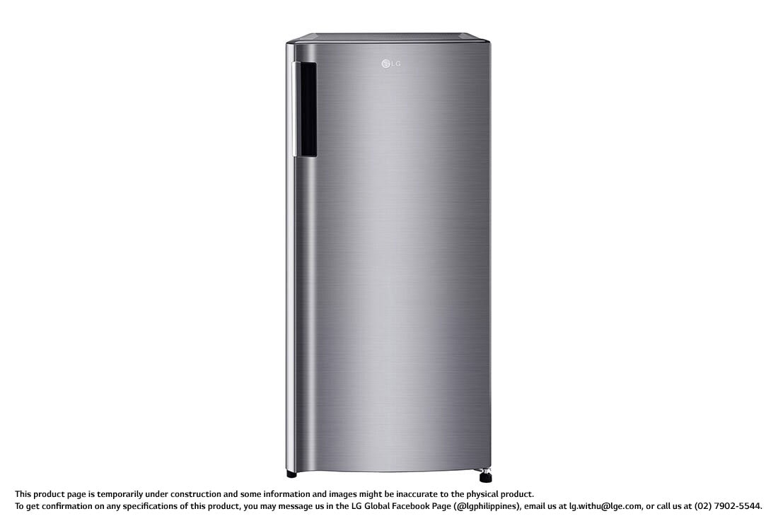 LG 6 cu. ft  1-Door Refrigerator, Smart Inverter Compressor, 10 Year Warranty on Compressor, 2 Year Warranty on Parts and Service, Pocket Handle, Tempered Glass Shelves, GR-Y201SLZB