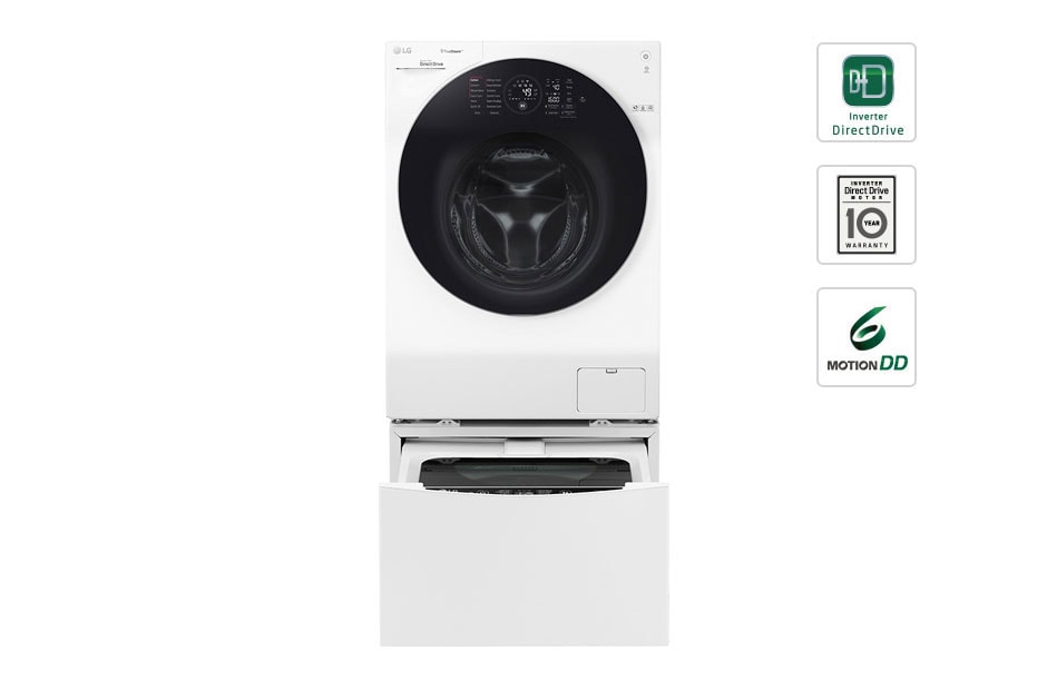 LG 12/8 Kg TWINWash™ Front Load Washing Machine with Smart Wi-Fi, FG1612H2W