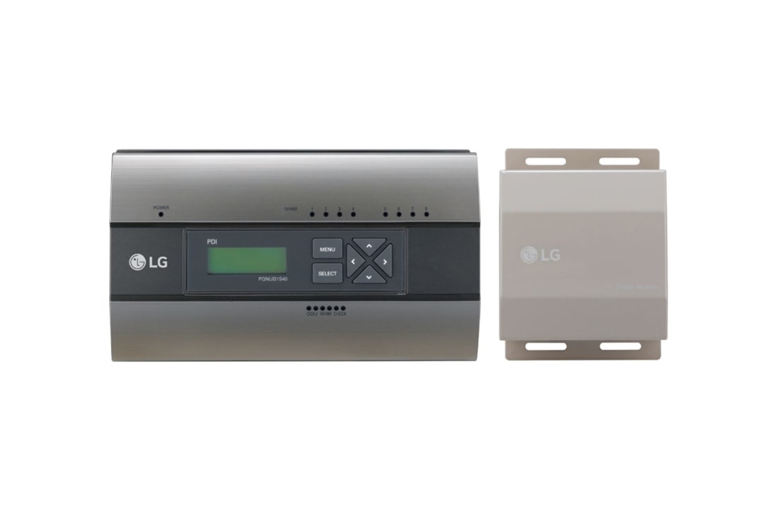 LG Kontroler aplikacji, Premium PDI, wskaźnik dystrybucji zasilania (maks. 2 jednostki ODU), Widok z przodu, PQNUD1S40