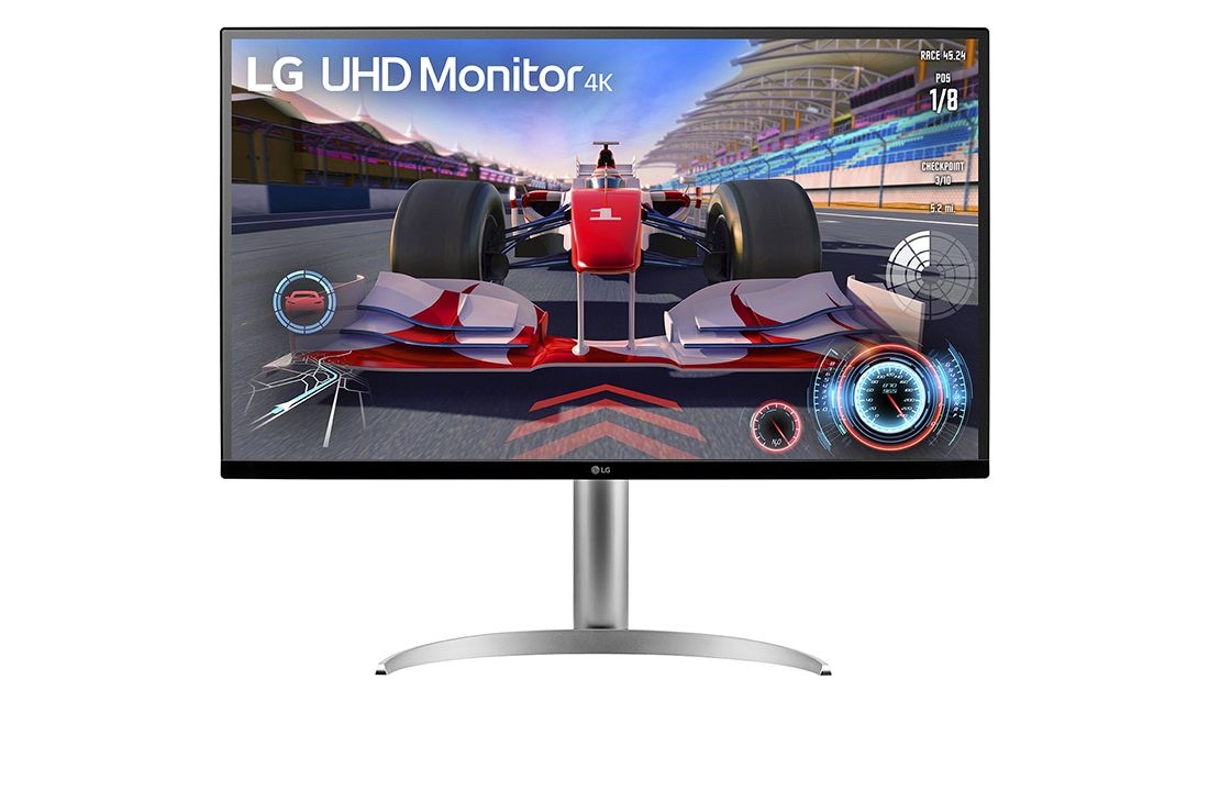 LG Monitor UHD 4K HDR 31,5”, widok z przodu, 32UQ750P-W