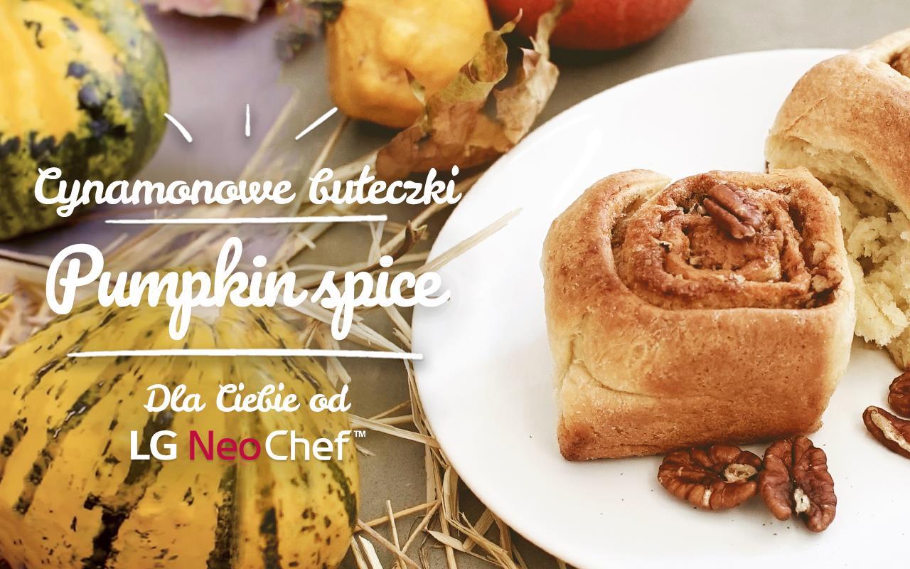 Pumpkin spice cinnamon rolls, created with the LG NeoChef Countertop Microwave Oven