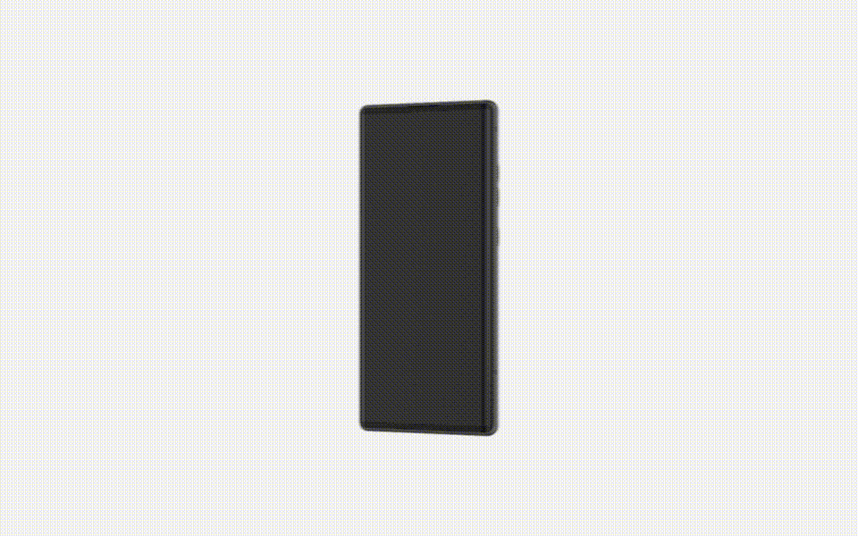 A GIF showcasing the back, front and swivel mode of the LG WING