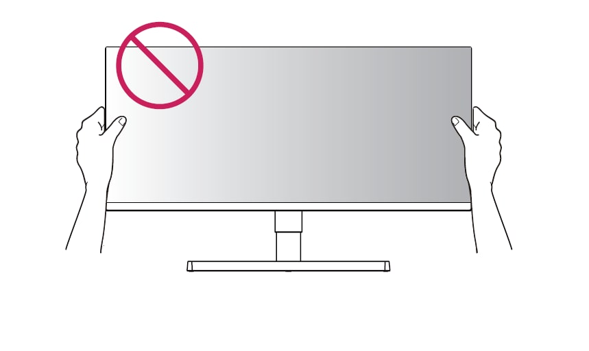 Nie dotykaj ekranu monitora